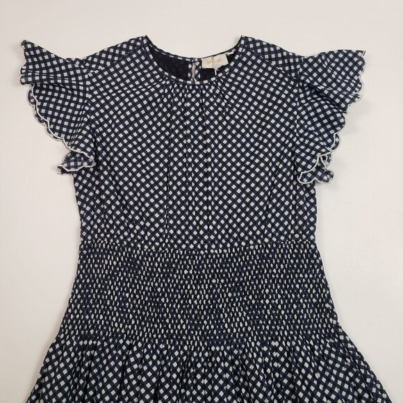 Banjanan Aurelia Victorian Gingham Maxi Dress Midnight Size M NWT - Picture 10 of 16